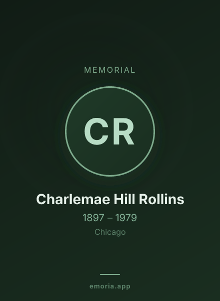 Memorial portrait of Charlemae Hill Rollins