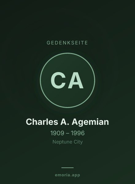 Gedenkportrait von Charles A. Agemian
