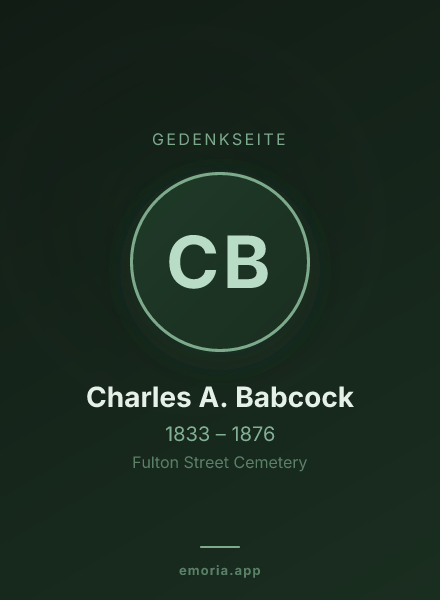 Gedenkportrait von Charles A. Babcock