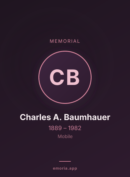 Memorial portrait of Charles A. Baumhauer