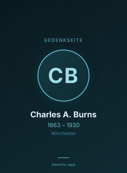 Gedenkportrait von Charles A. Burns