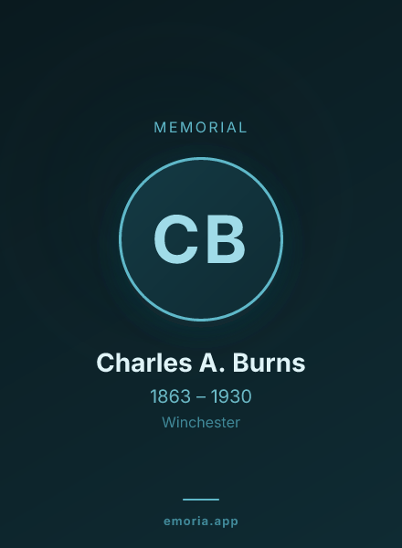 Memorial portrait of Charles A. Burns