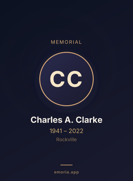 Memorial portrait of Charles A. Clarke