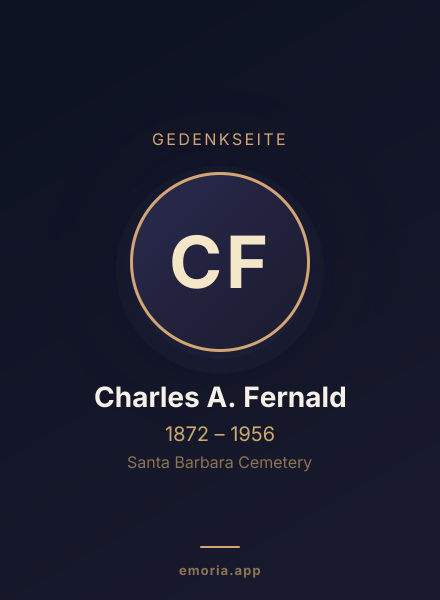 Gedenkportrait von Charles A. Fernald