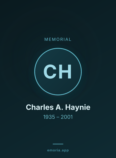 Memorial portrait of Charles A. Haynie