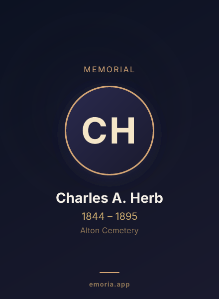 Memorial portrait of Charles A. Herb