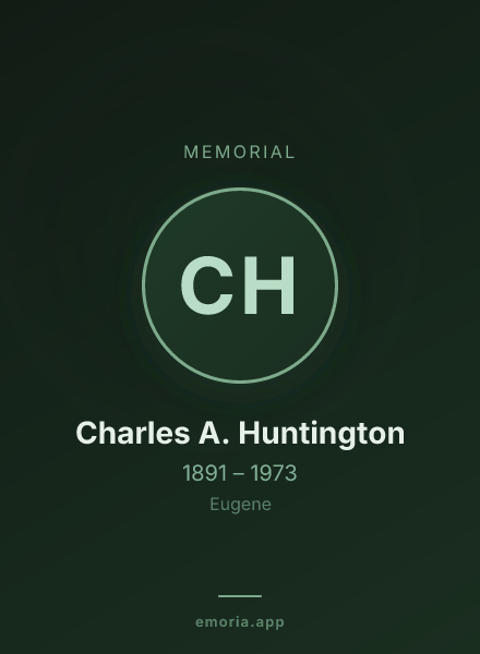 Memorial portrait of Charles A. Huntington
