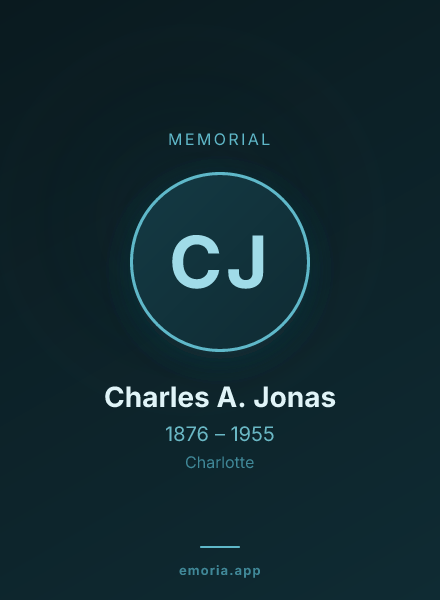 Memorial portrait of Charles A. Jonas