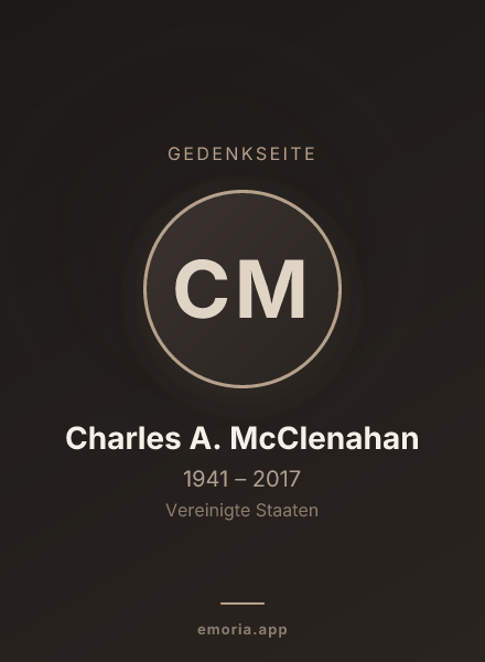 Gedenkportrait von Charles A. McClenahan