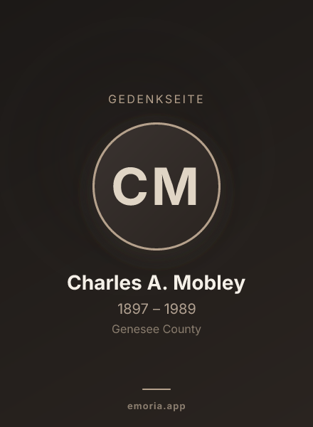 Gedenkportrait von Charles A. Mobley