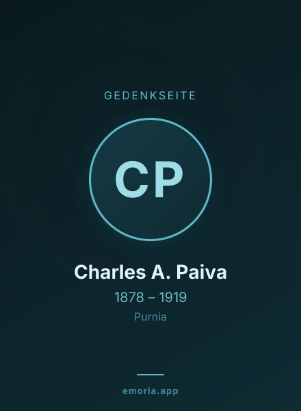 Gedenkportrait von Charles A. Paiva
