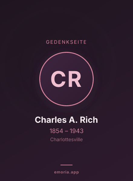 Gedenkportrait von Charles A. Rich