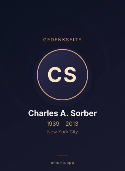 Gedenkportrait von Charles A. Sorber
