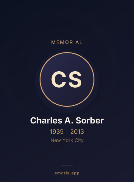 Memorial portrait of Charles A. Sorber