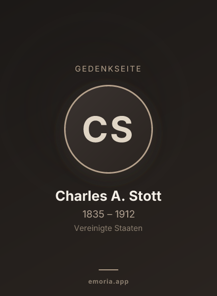 Gedenkportrait von Charles A. Stott
