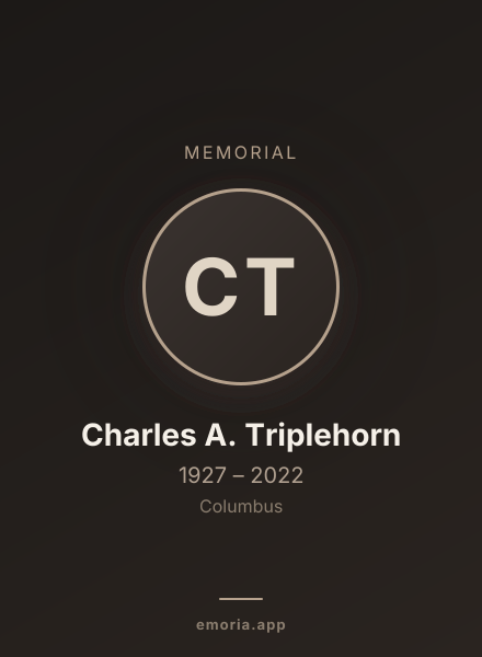 Memorial portrait of Charles A. Triplehorn