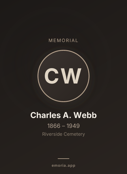 Memorial portrait of Charles A. Webb