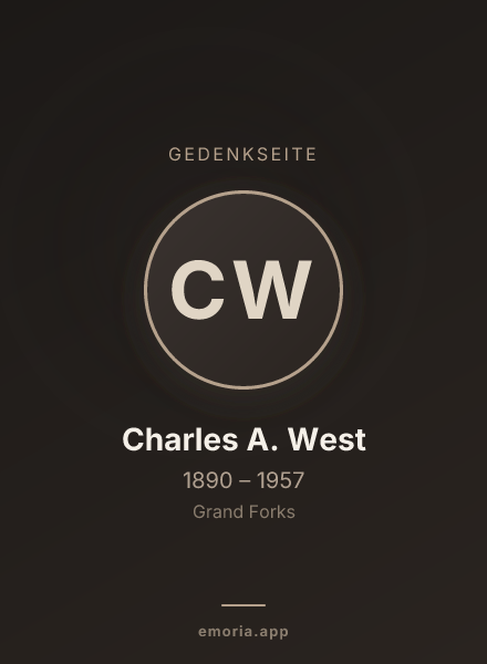 Gedenkportrait von Charles A. West