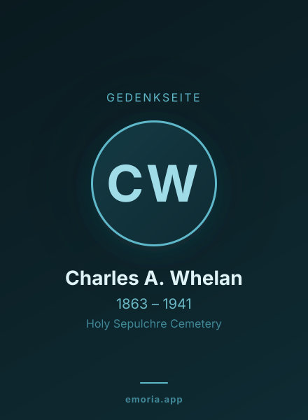 Gedenkportrait von Charles A. Whelan