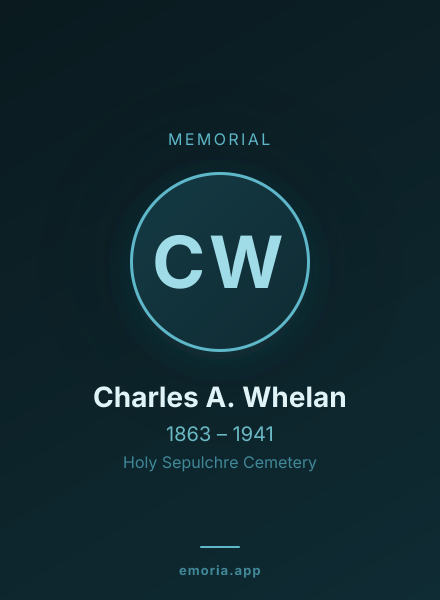 Memorial portrait of Charles A. Whelan