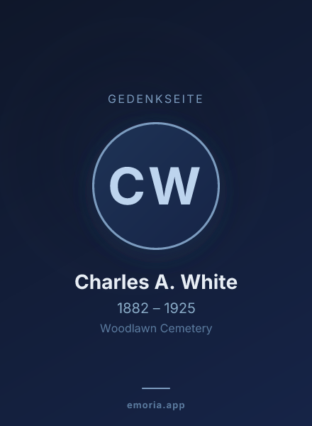 Gedenkportrait von Charles A. White