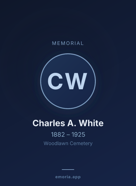 Memorial portrait of Charles A. White