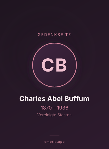 Gedenkportrait von Charles Abel Buffum