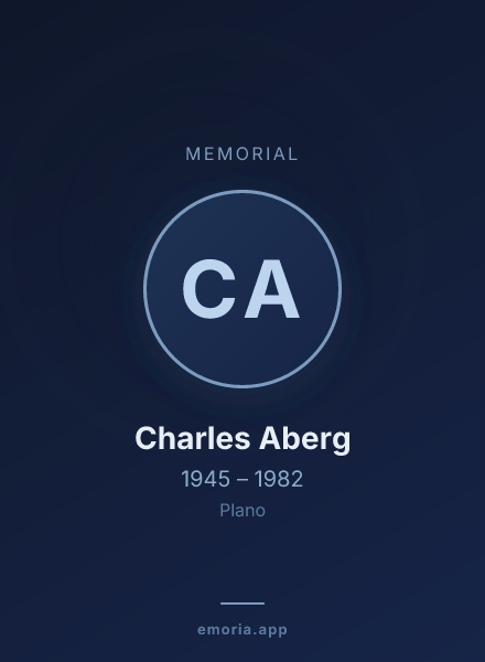 Memorial portrait of Charles Aberg