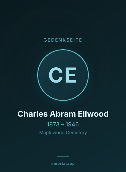 Gedenkportrait von Charles Abram Ellwood