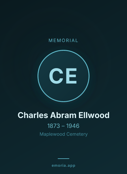 Memorial portrait of Charles Abram Ellwood