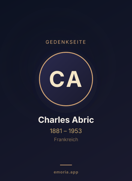 Gedenkportrait von Charles Abric