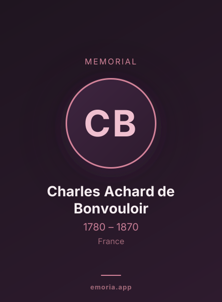 Memorial portrait of Charles Achard de Bonvouloir