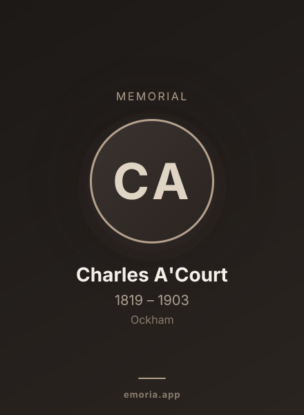 Memorial portrait of Charles A'Court