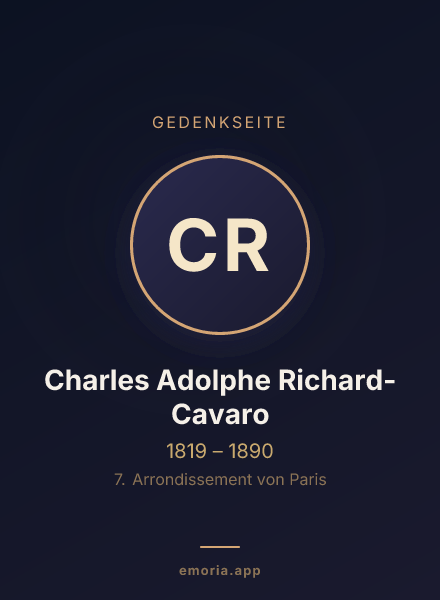 Gedenkportrait von Charles Adolphe Richard-Cavaro