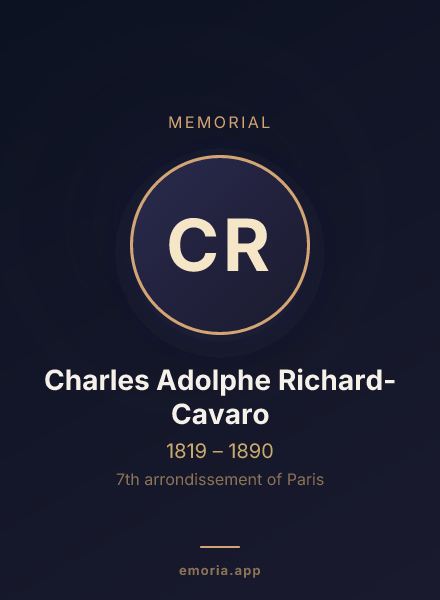 Memorial portrait of Charles Adolphe Richard-Cavaro