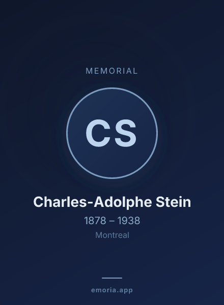 Memorial portrait of Charles-Adolphe Stein
