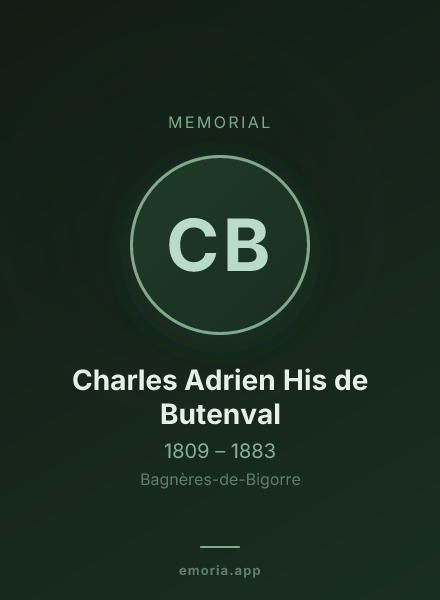 Memorial portrait of Charles Adrien His de Butenval