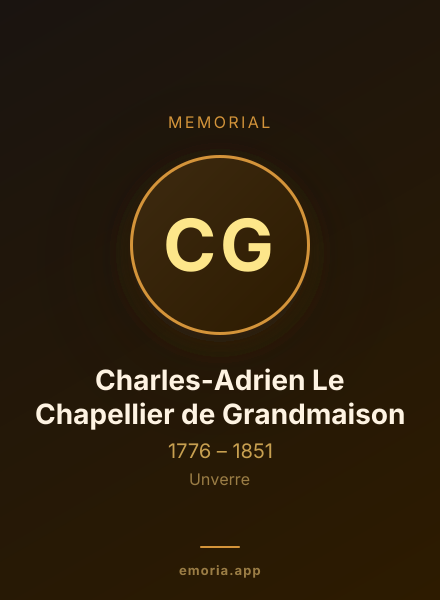 Memorial portrait of Charles-Adrien Le Chapellier de Grandmaison