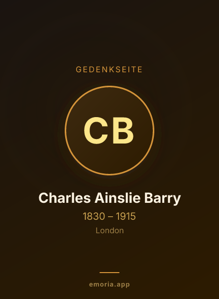 Gedenkportrait von Charles Ainslie Barry