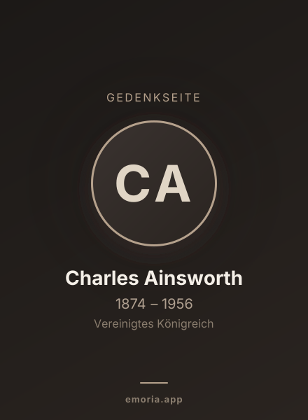 Gedenkportrait von Charles Ainsworth