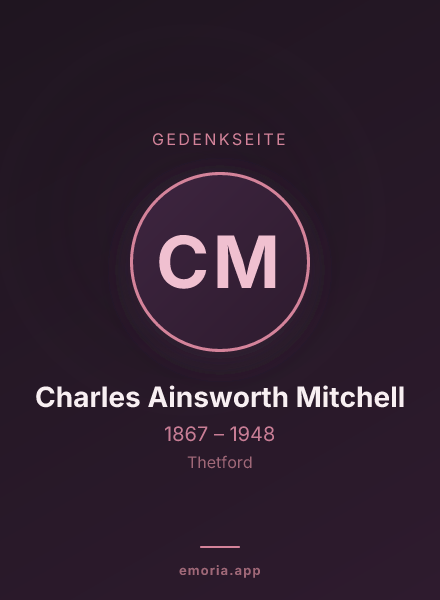 Gedenkportrait von Charles Ainsworth Mitchell