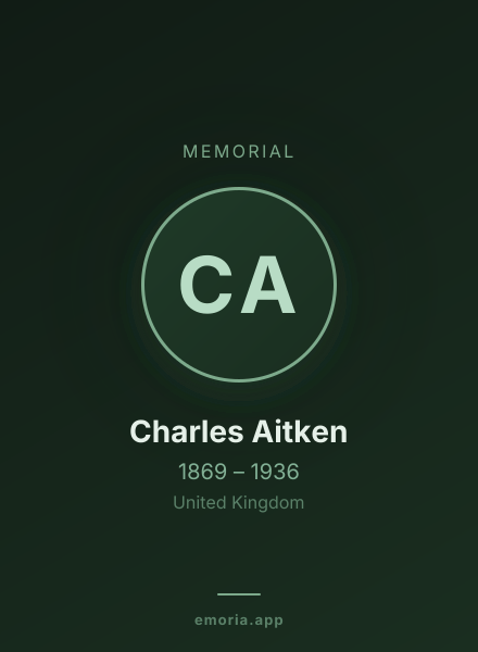 Memorial portrait of Charles Aitken