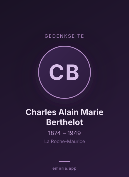 Gedenkportrait von Charles Alain Marie Berthelot