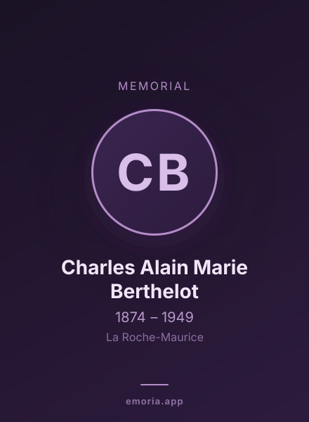 Memorial portrait of Charles Alain Marie Berthelot
