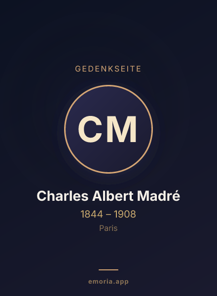 Gedenkportrait von Charles Albert Madré