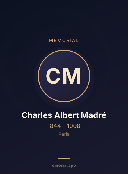 Memorial portrait of Charles Albert Madré