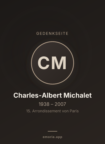 Gedenkportrait von Charles-Albert Michalet