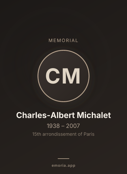 Memorial portrait of Charles-Albert Michalet