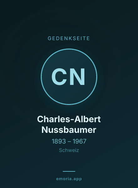 Gedenkportrait von Charles-Albert Nussbaumer