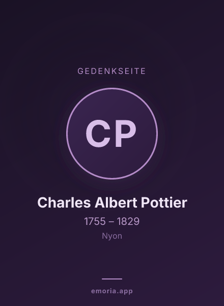 Gedenkportrait von Charles Albert Pottier
